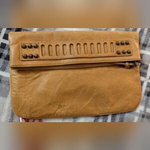 Joelle Hawkins magnetic fold over clutch, new